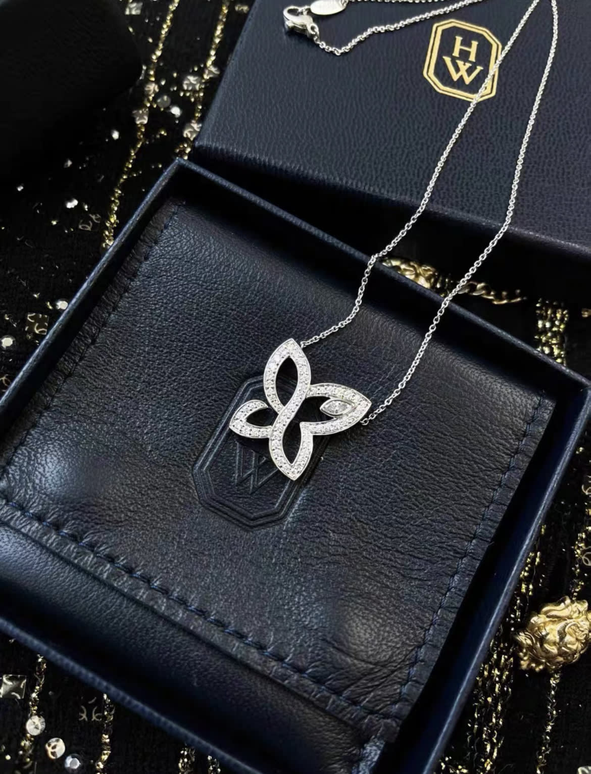 HARRY WINSTON Necklace Pt950Platinum diamond Infinite Lily Cluster Diamond - Image 2