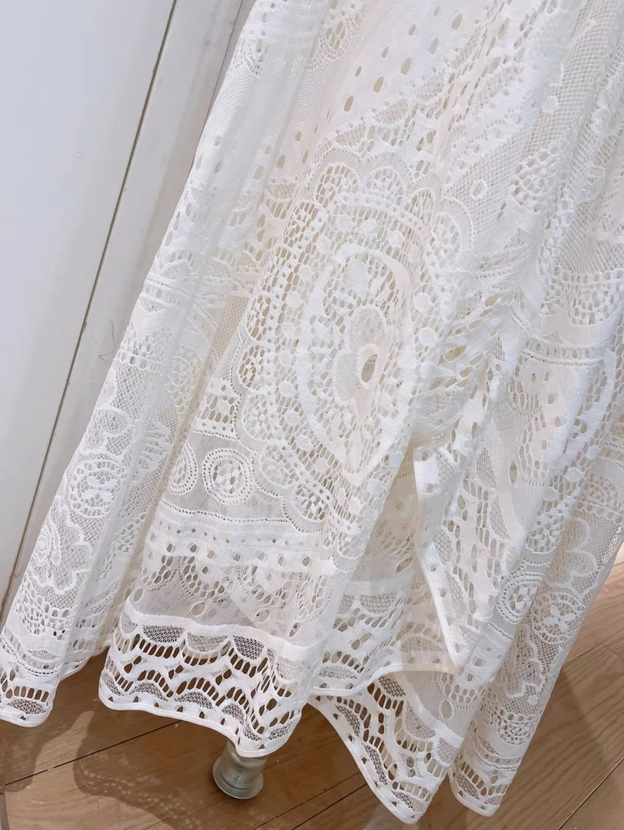 Chloe White Lace Dress - Image 3