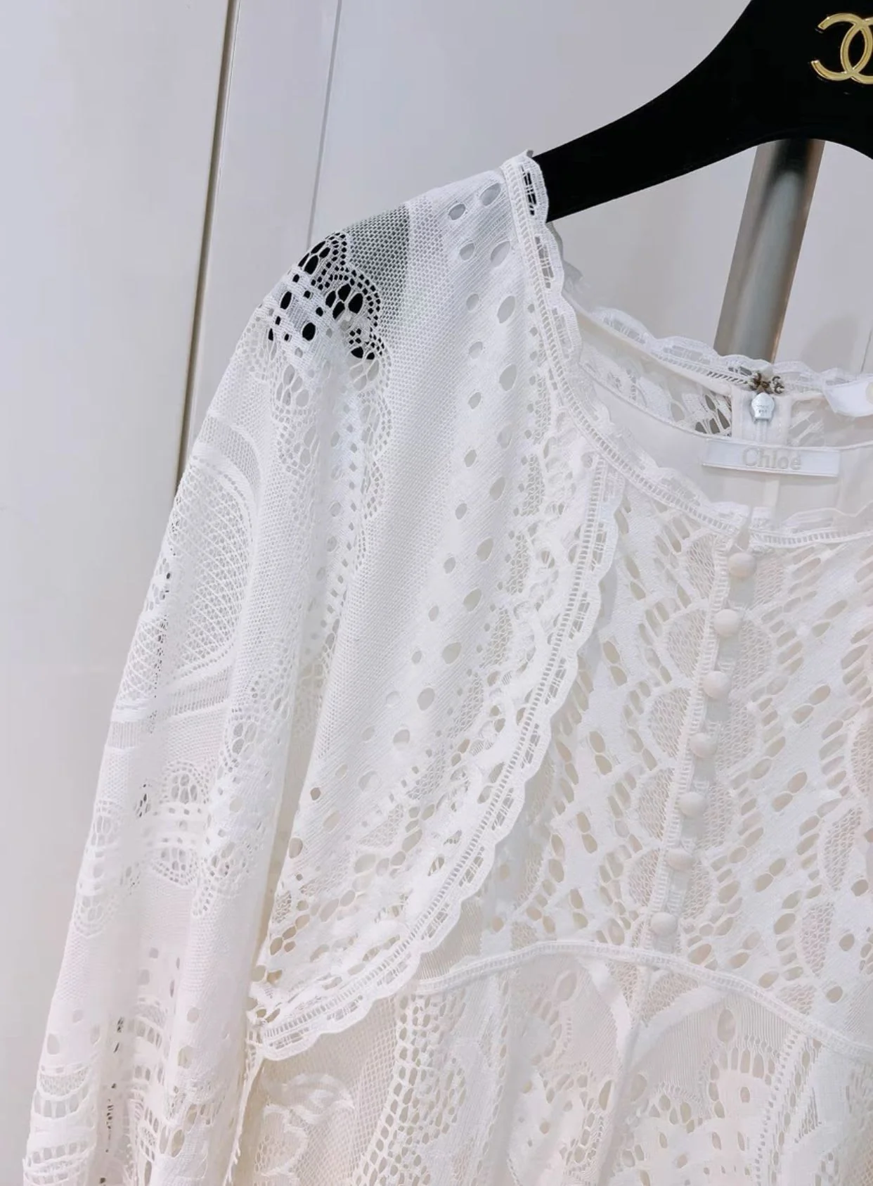 Chloe White Lace Dress - Image 4