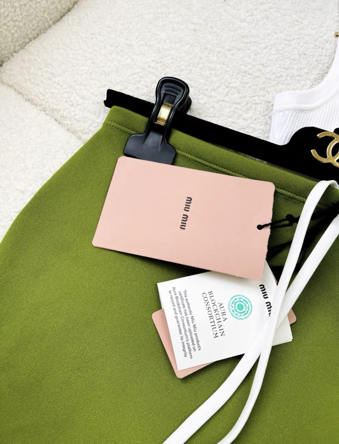 Miu Miu green skirt, size 36 brand new with tag - Image 3