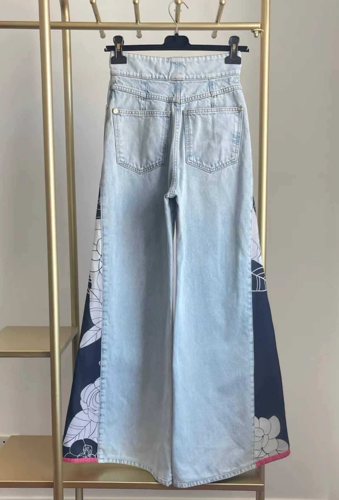 Chanel 2021 early spring 21c denim wide-leg pants fr34 - Image 3