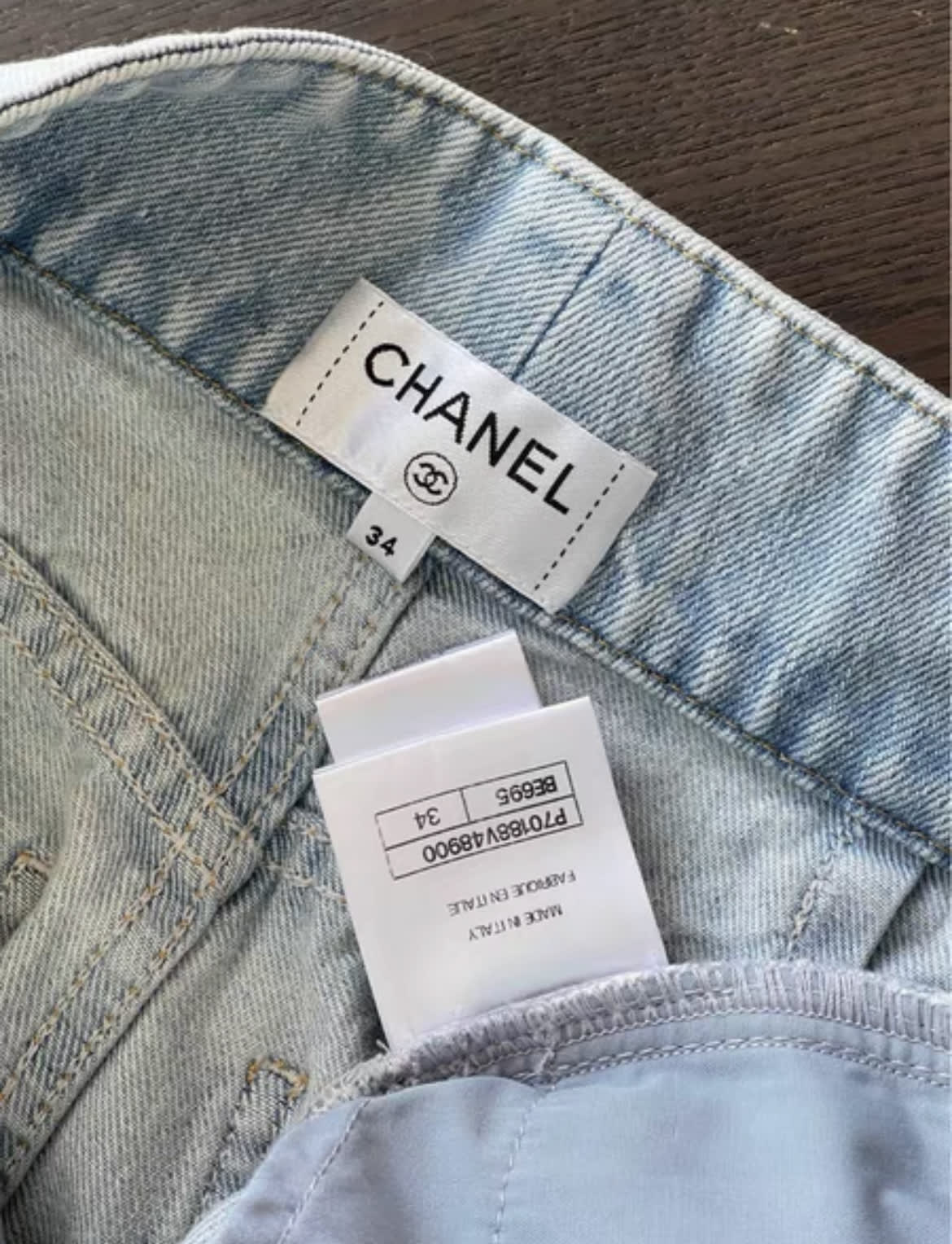 Chanel 2021 early spring 21c denim wide-leg pants fr34 - Image 4