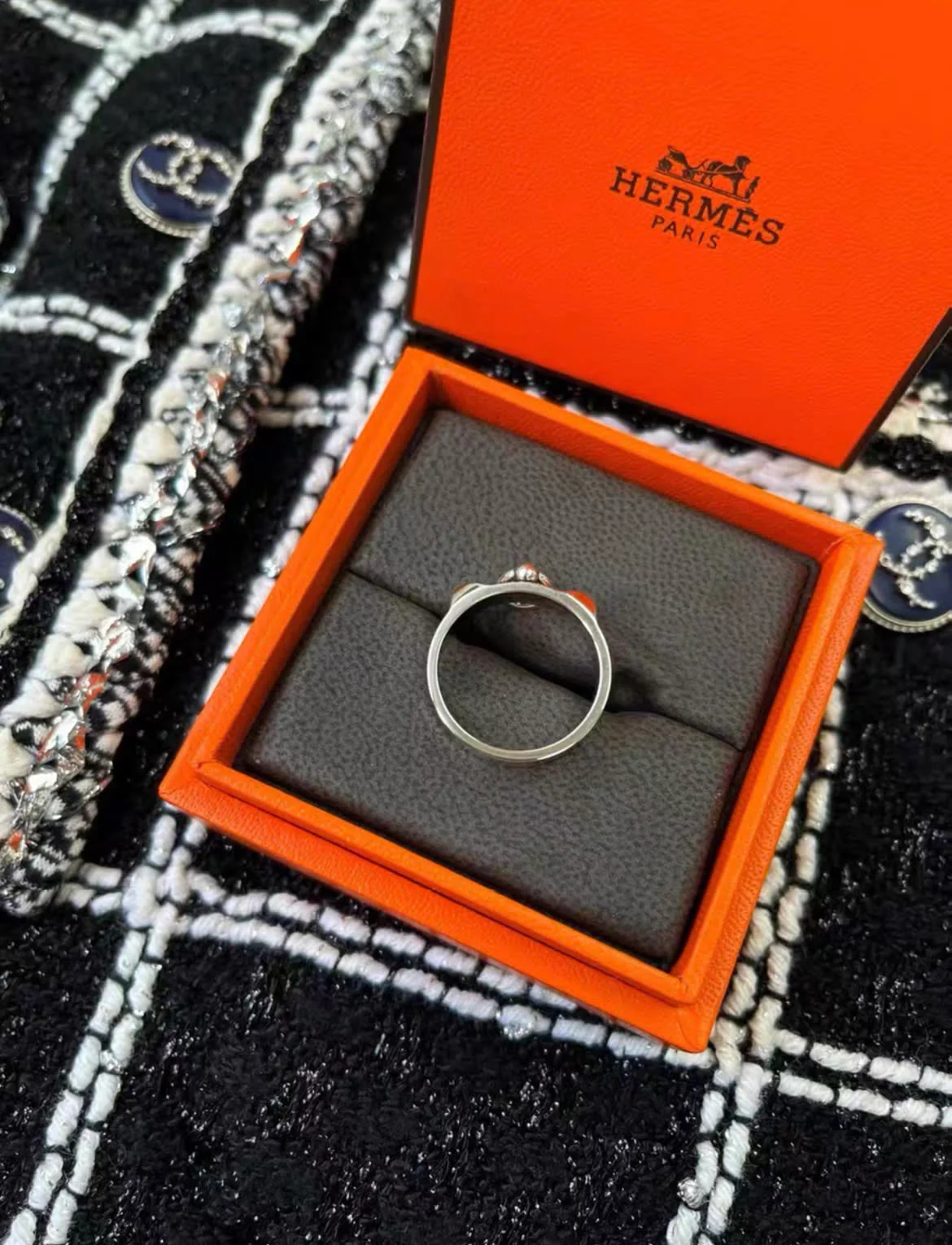 Hermes silver ring - Image 3