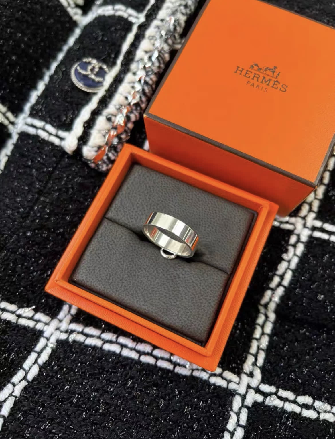 Hermes silver ring - Image 4