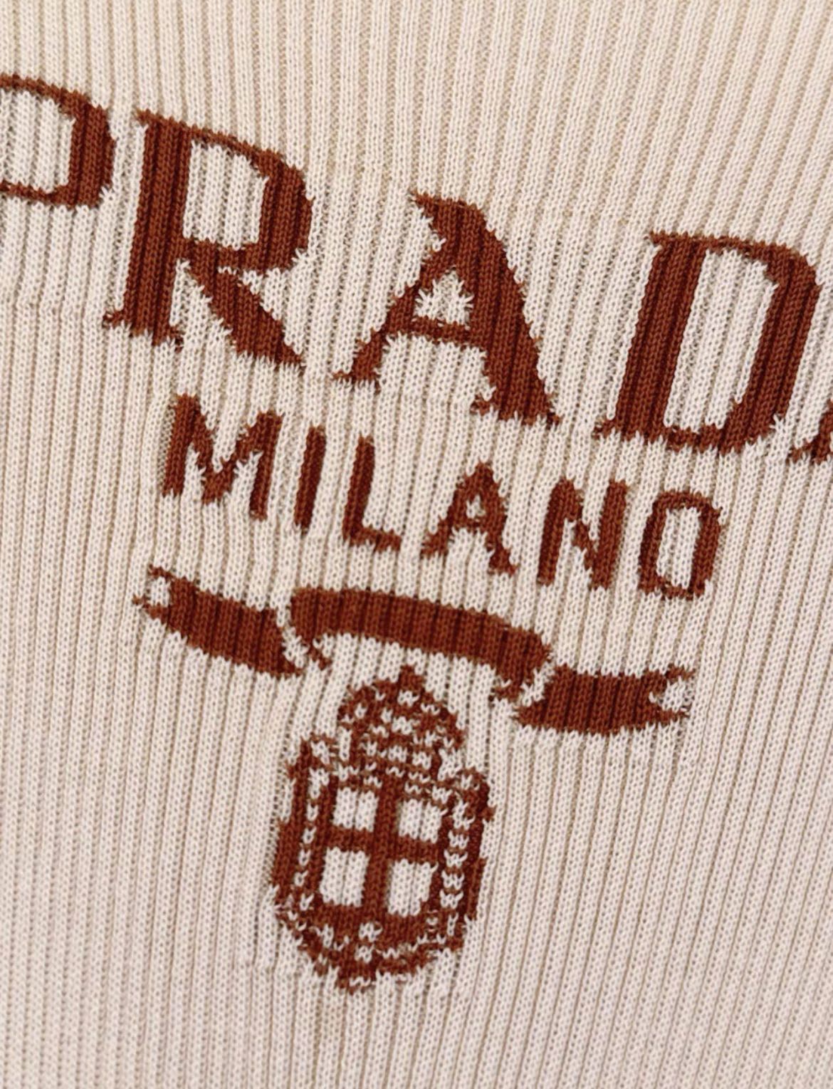 Prada beige logo top  size 38 - Image 3