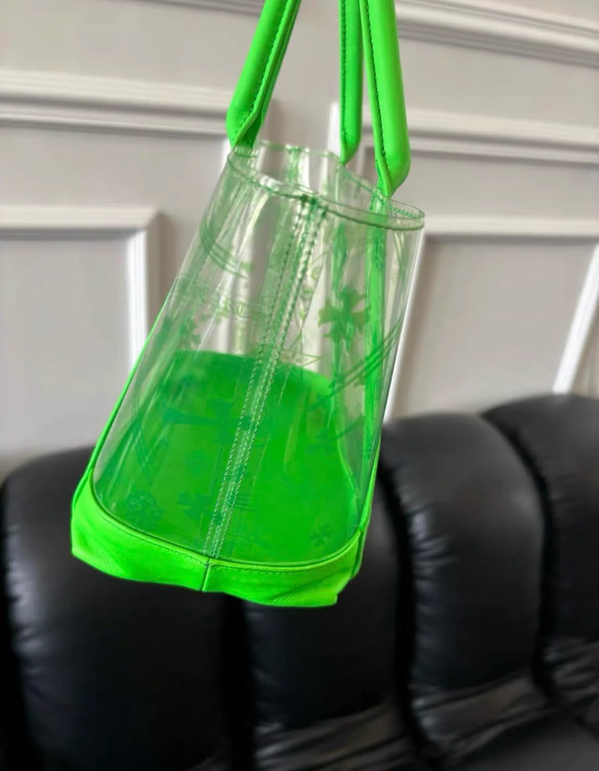 Chrome Hearts Green PVC Leather Cross Tote Bag - Image 3