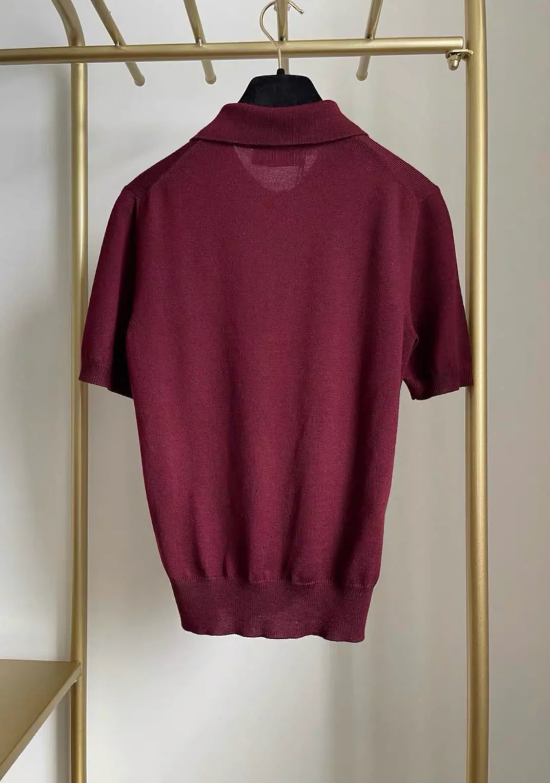 Miu Miu logo-jacquard virgin wool polo shirt - Image 3