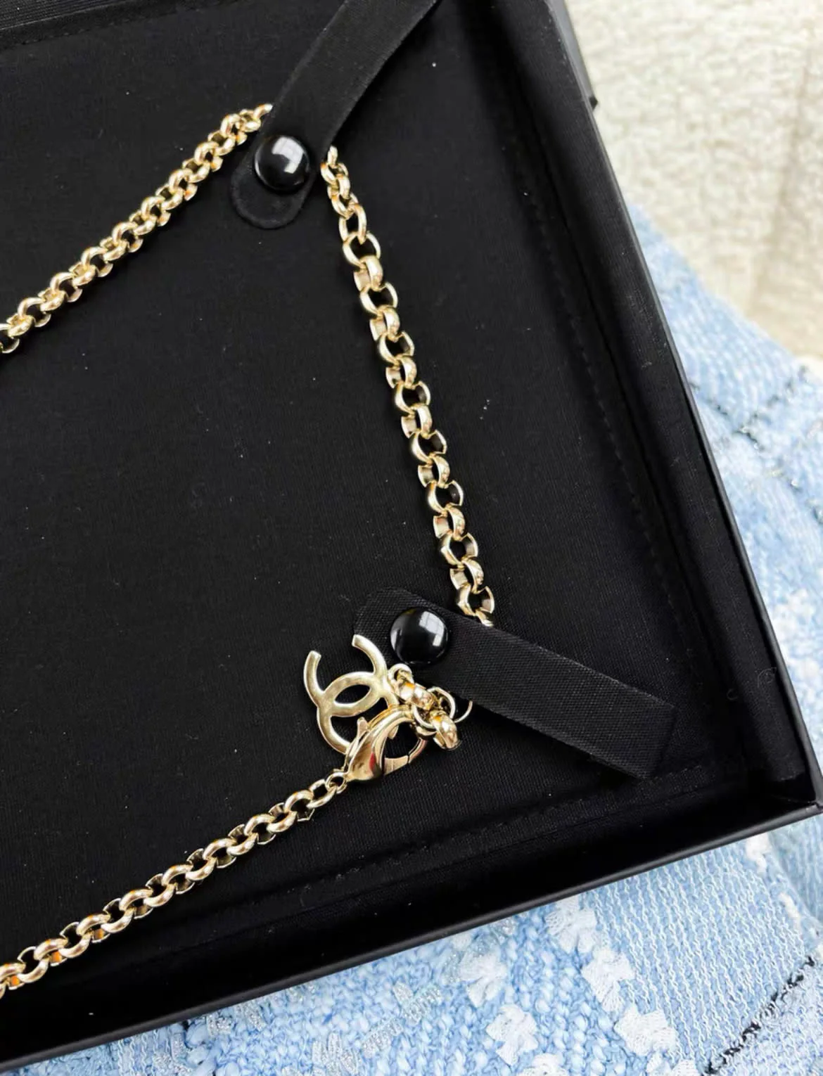 Chanel gold chain heart belt - Image 5