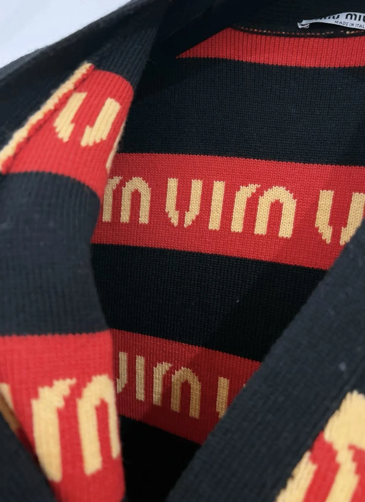 Miu Miu logo letter cardigan - Image 4