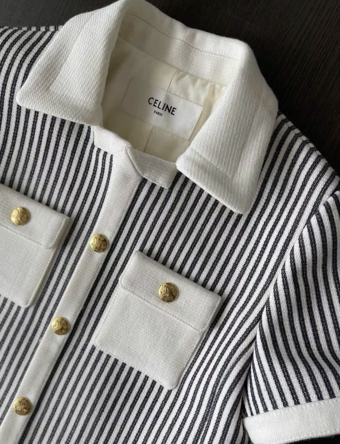 Celine 23s striped small jacket + skirt fr36 - Image 4