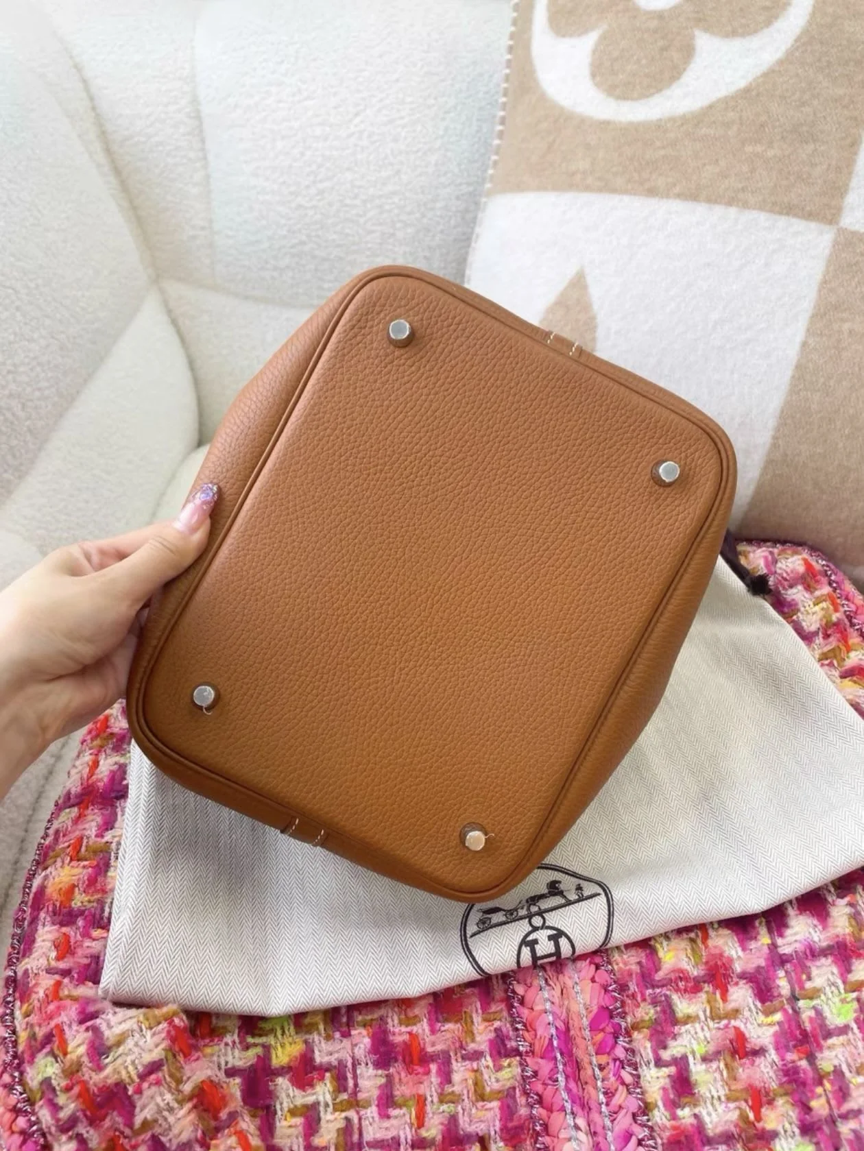 Hermes Picotin22 Gold Brown Silver - Image 5