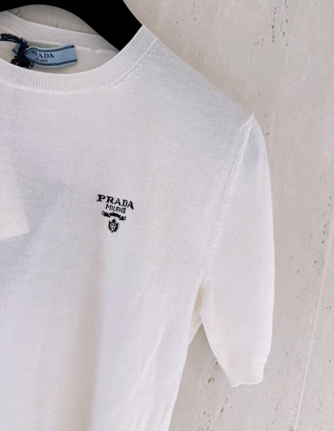 Prada 24 white knitted t-shirt size 36 - Image 2