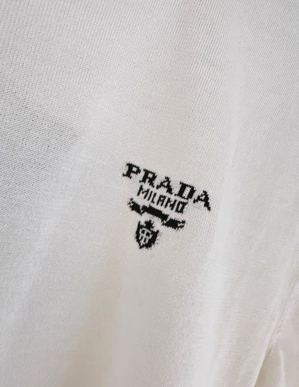 Prada 24 white knitted t-shirt size 36 - Image 3