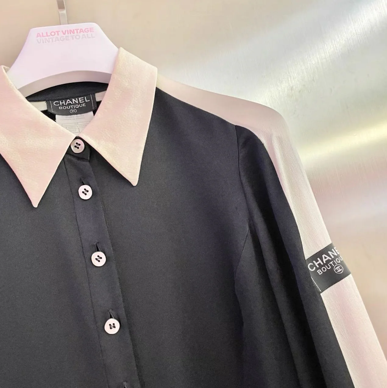 Vintage Chanel letter brand shirt - Image 3