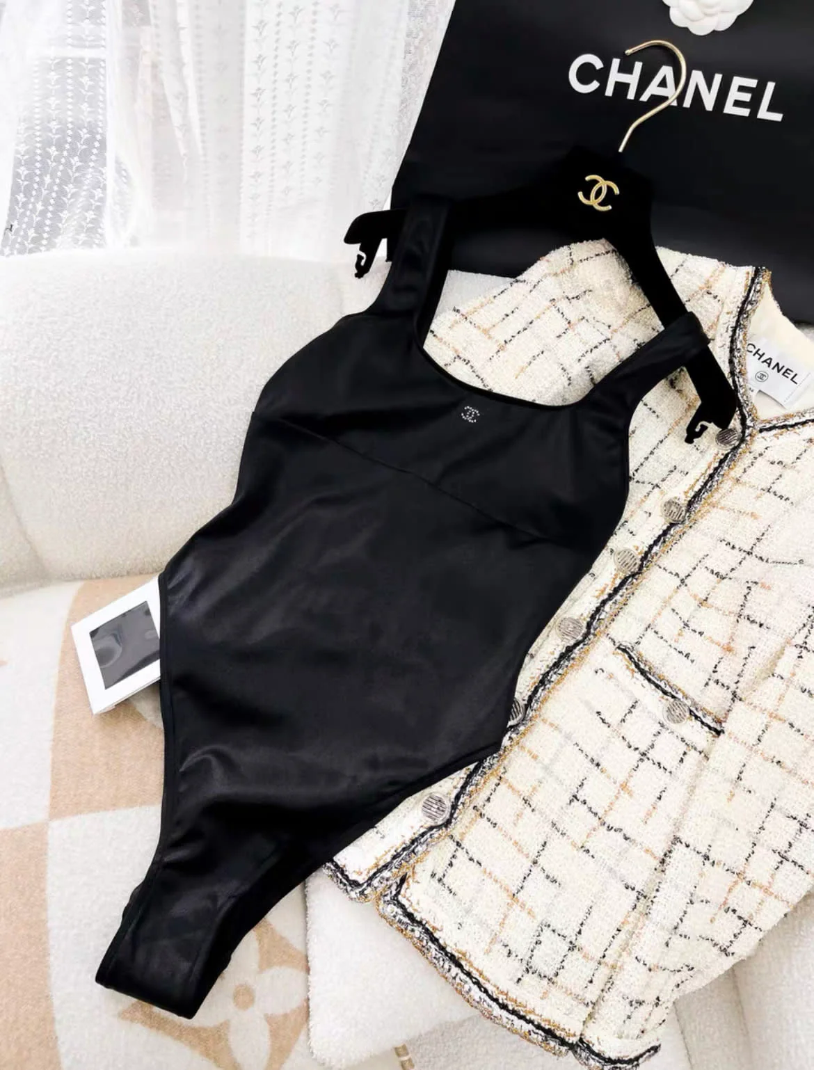 Chanel 24C Black Swimsuit size 38FR