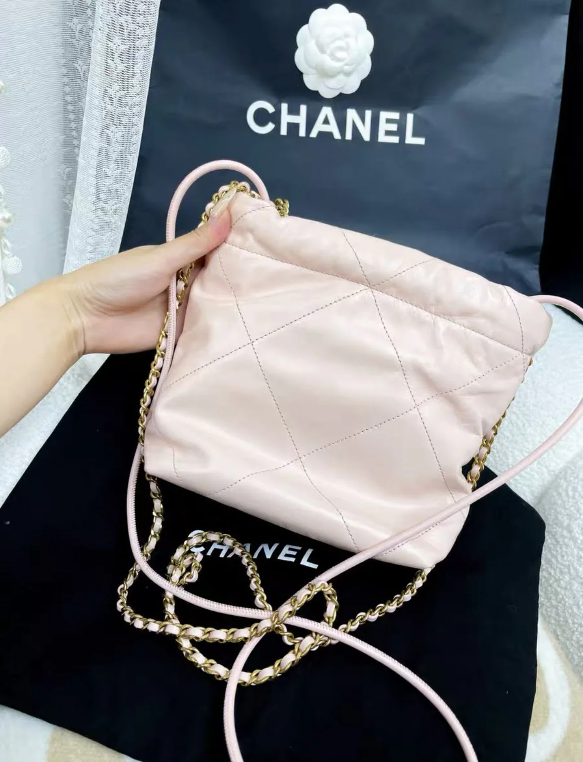 Chanel 23S pink mini 22bag - Image 4