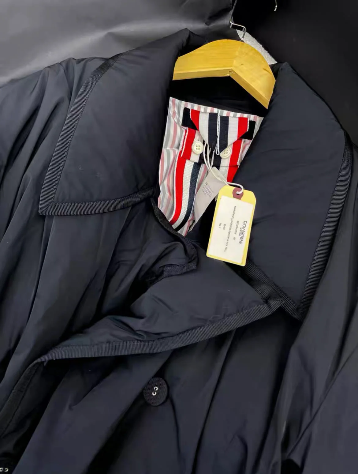Thom Browne classic four-stripe black down jacket - Image 2
