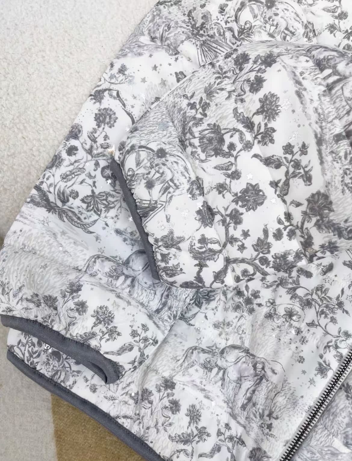 Dior Silver Print Cotton Jacket - Image 5