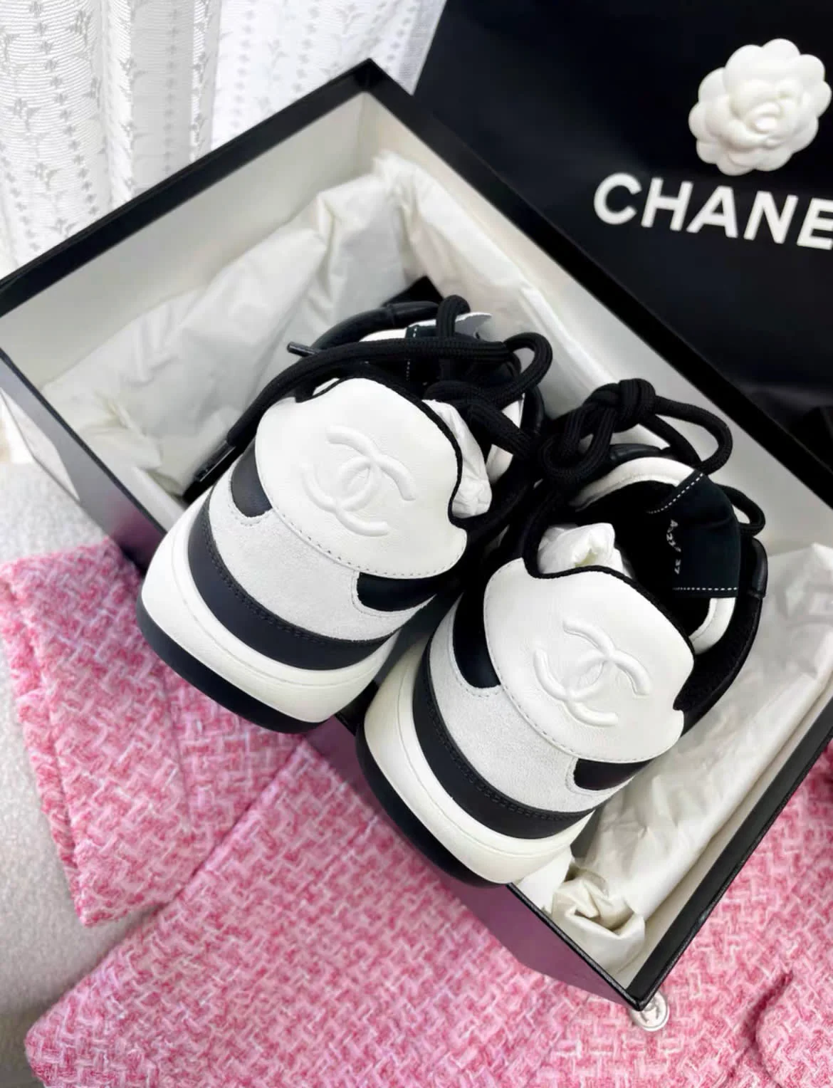 Chanel 23B new black sneakers - Image 3