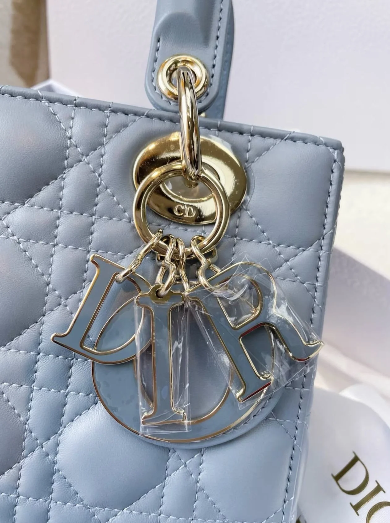 Dior haze blue five-grid Diana bag - Image 3