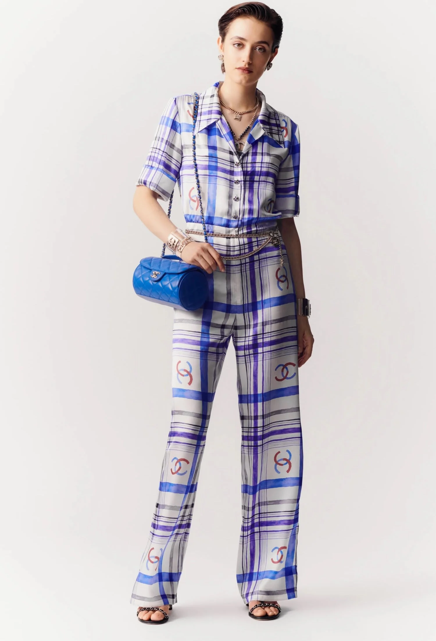 Chanel23P silk satin jumpsuit Size fr40 - Image 4