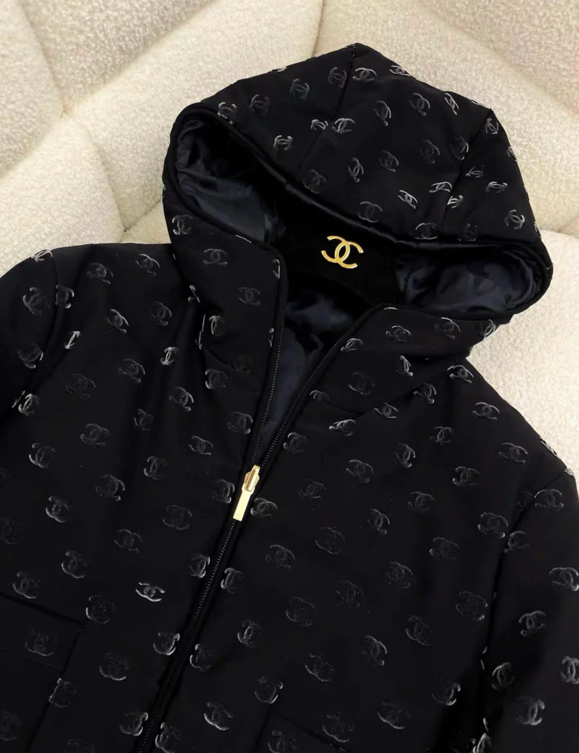 Chanel 22N double-sided full logo black ski suit down jacket - Image 3