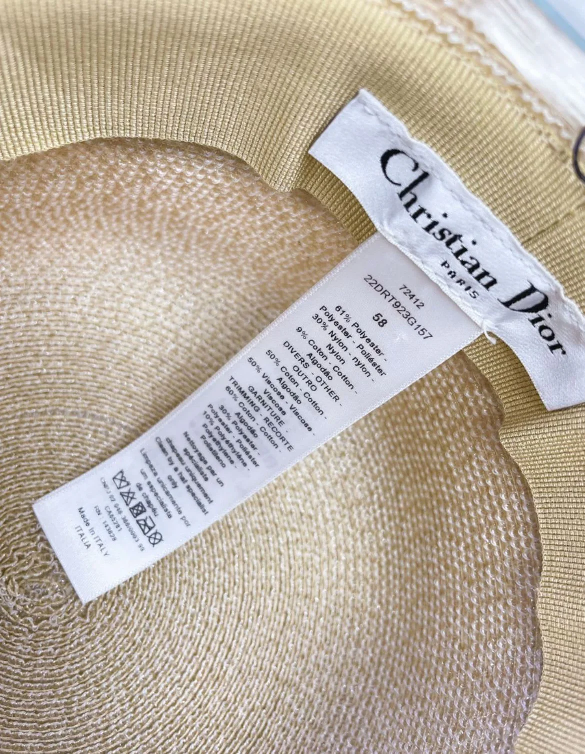 Dior classic woven hat - Image 2
