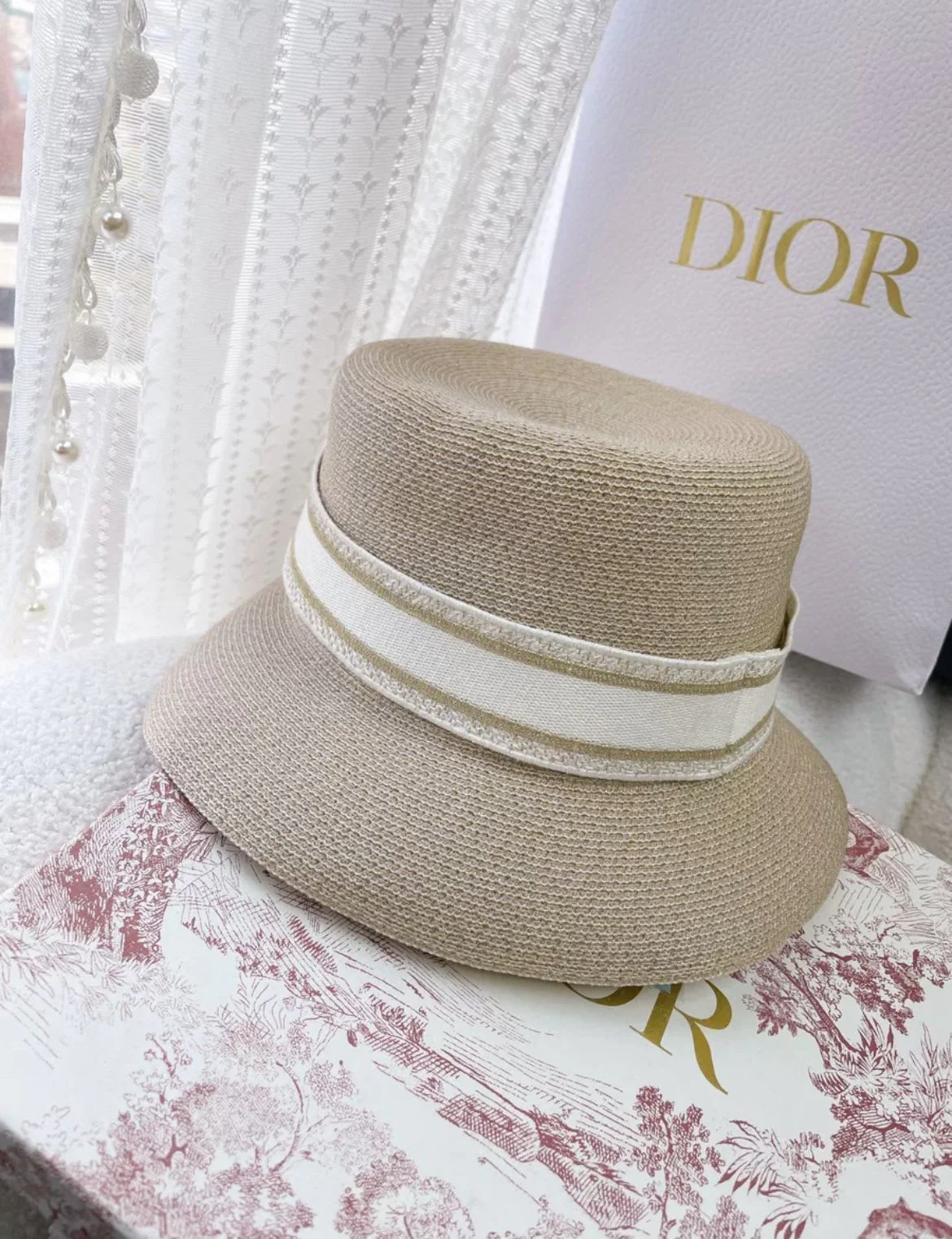 Dior classic woven hat - Image 3