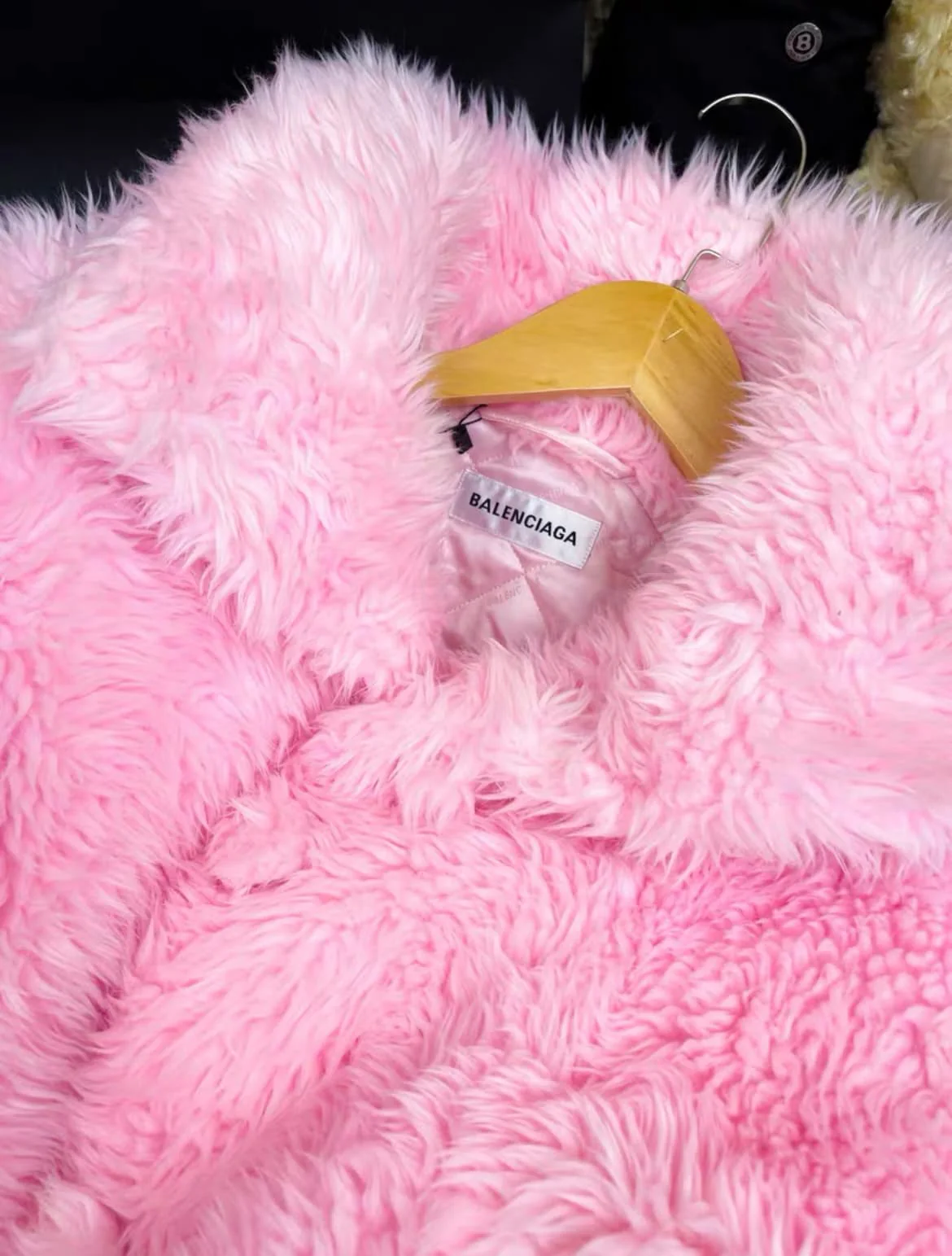 BALENCIAGA Pink Teddy faux-fur jacket size 32 - Image 5