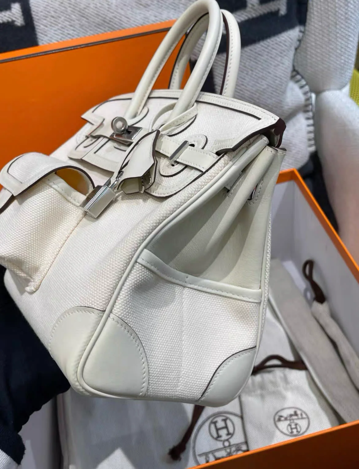 Hermes birkin 25 cream white cargo - Image 5