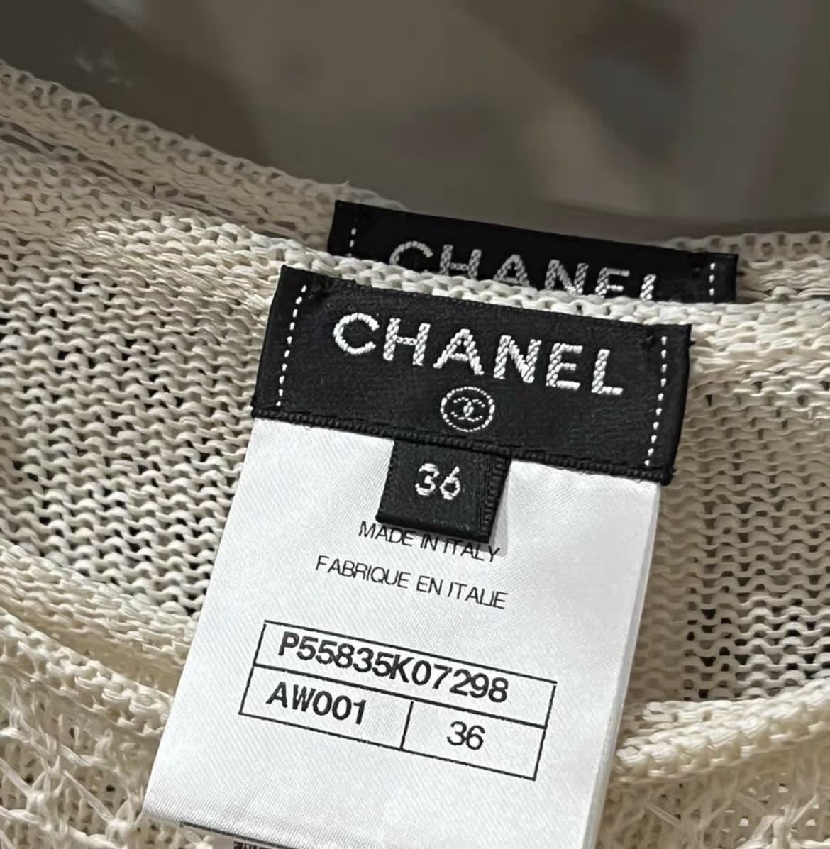 Chanel 17C crochet dress with parrot cardigan three pieces suit - Image 3