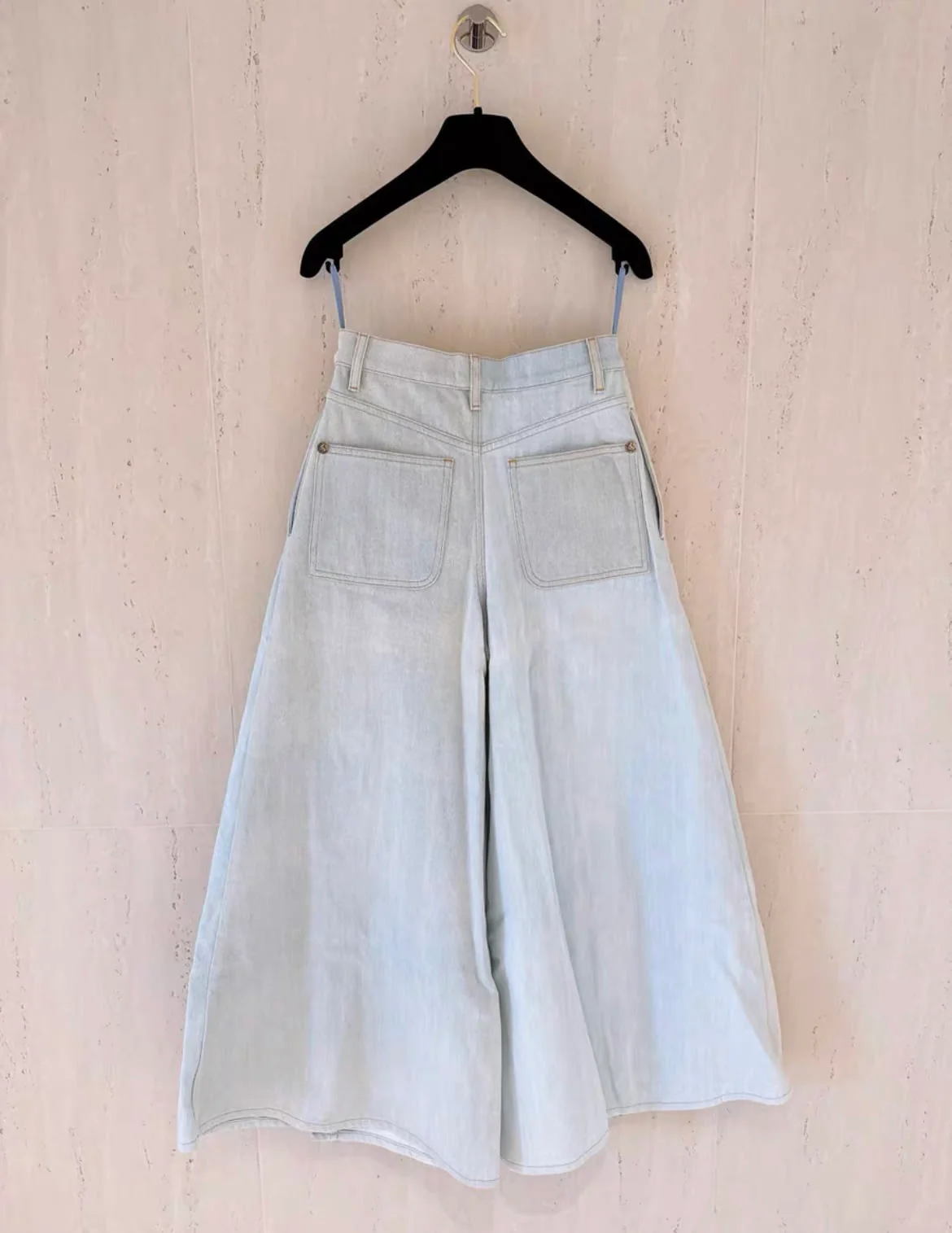 Chanel 2010 Greek Series wide led denim pants Size 34 - Image 3