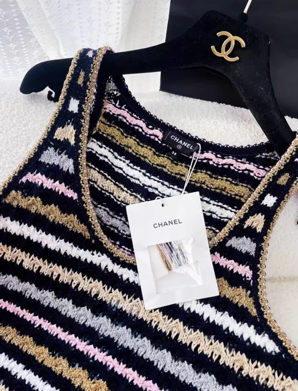 Chanel 24SS multicolore striped top size 38FR - Image 3