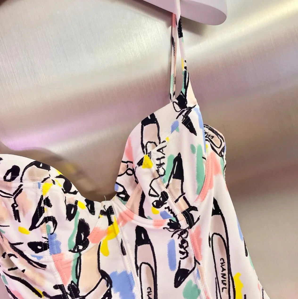 Vintage Chanel graffiti swimsuit - Image 3