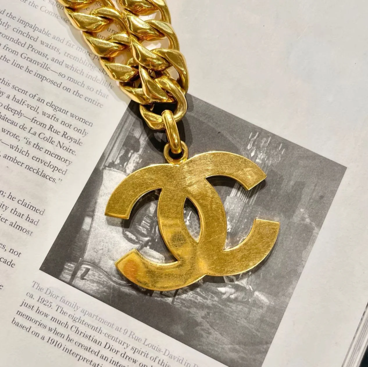 Vintage Chanel 1993 large logo necklace - Image 4