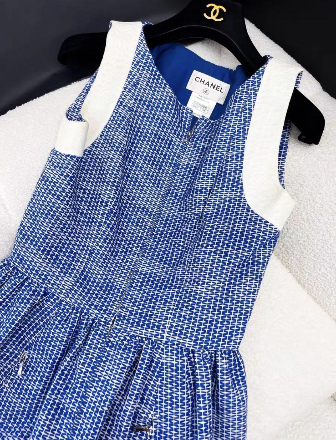 Chanel blue and white dress - Image 4
