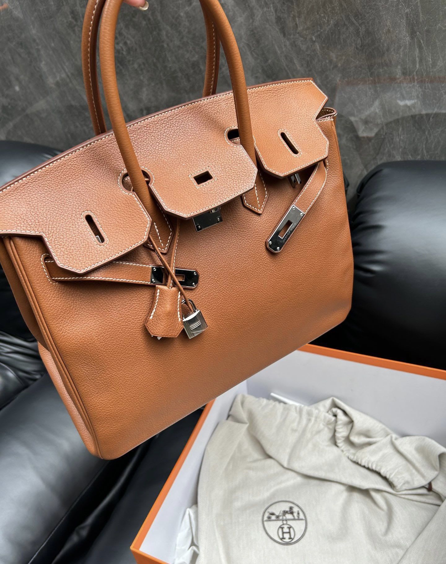 Hermes brown silver 35 - Image 4