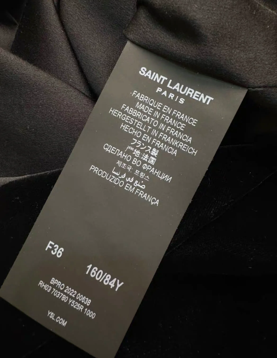 SAINT LAURENT Lace-trimmed velvet dress - Image 3