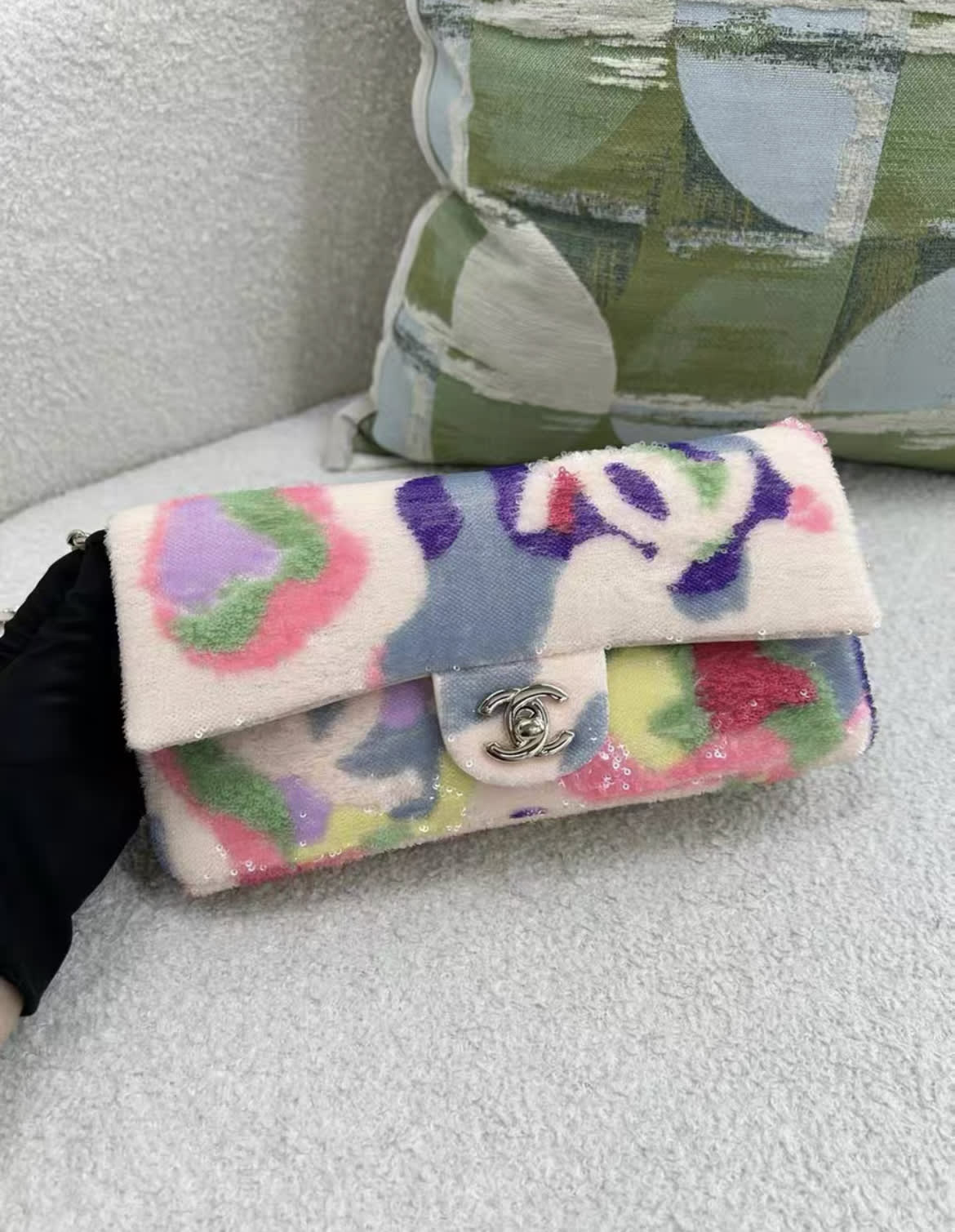 Rare Chanel 21s cf limited sequin baguette bag - Image 2