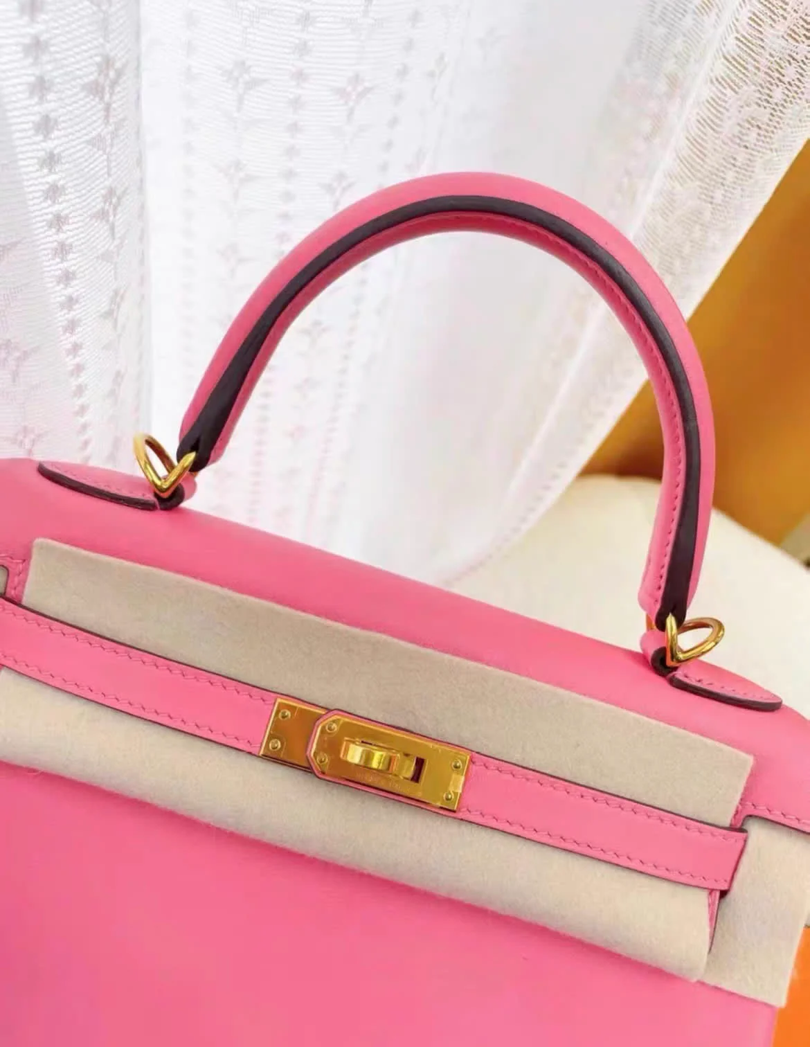 Hermes Kelly 25 pink Swift leather gold hardware - Image 2
