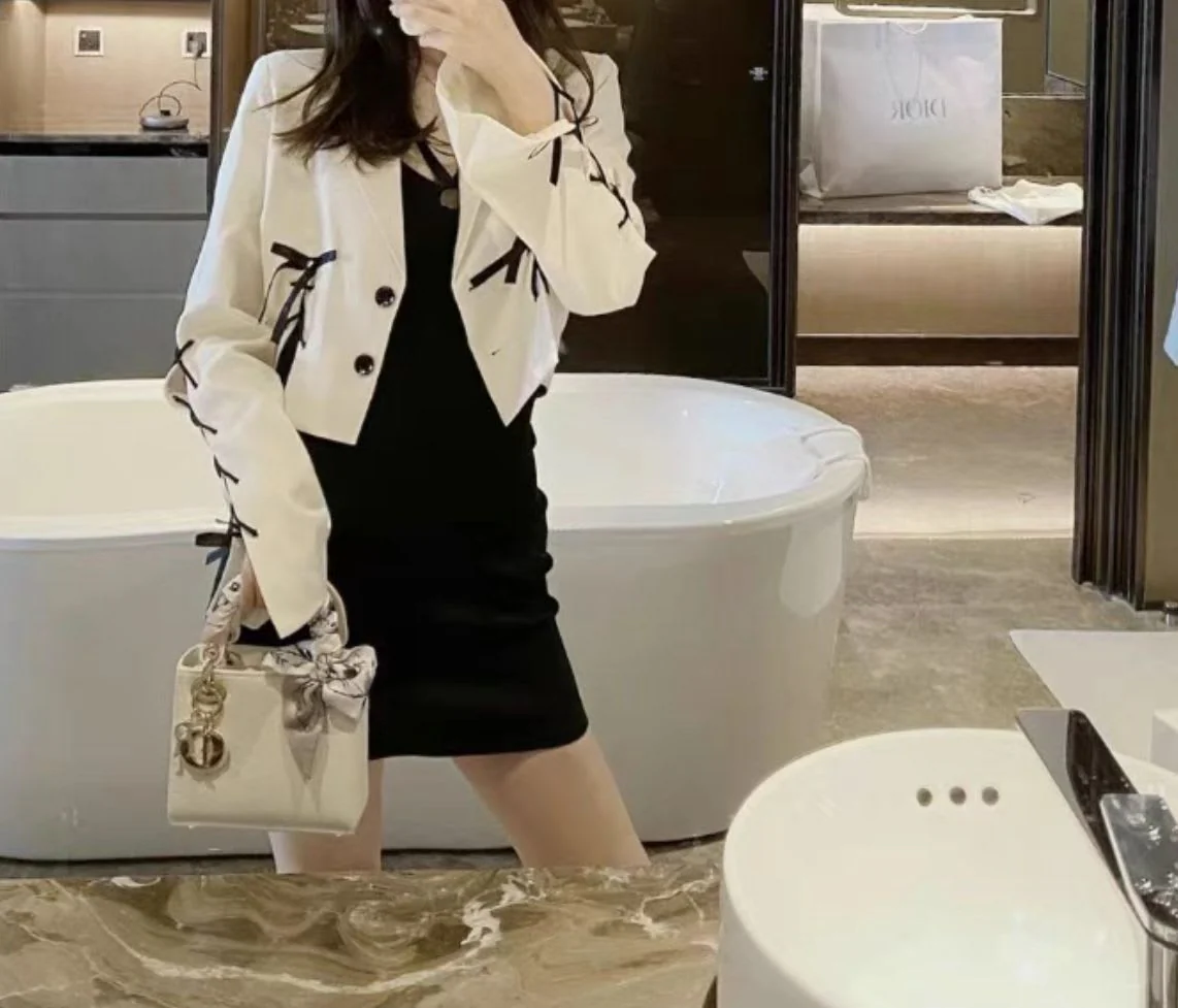 Lady dior off-white rose gold diamond lizard bag - Image 5