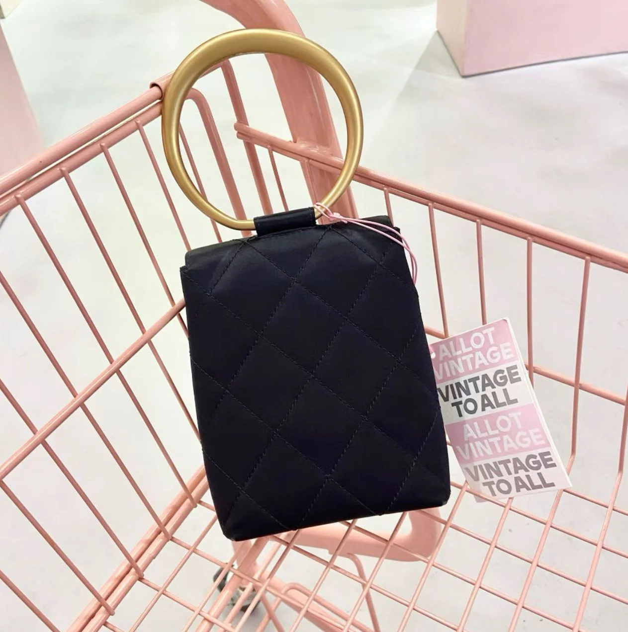 CHANEL Black Satin Handbag - Image 4