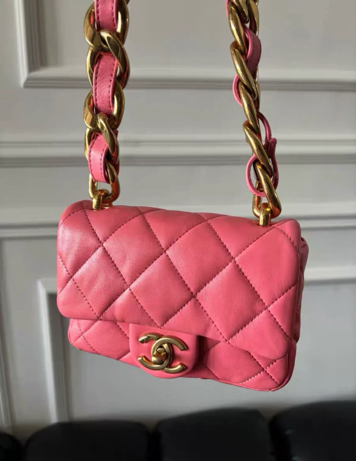 Chanel 22S Funky Town Flap Bag Pink Calfskin