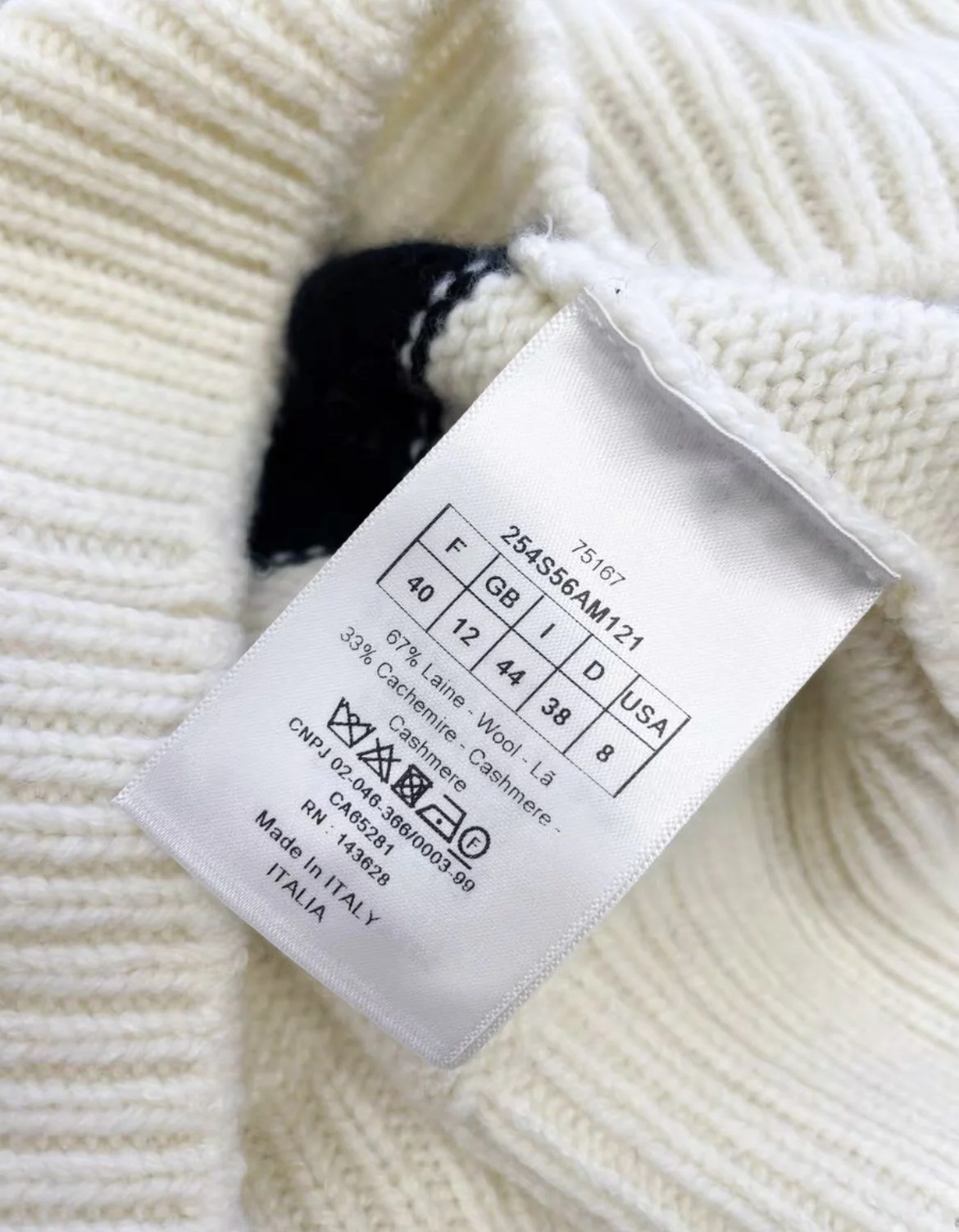 Christian Dior Soft White/Black 'Christian Dior 8' Hooded Sweater F40 - Image 4