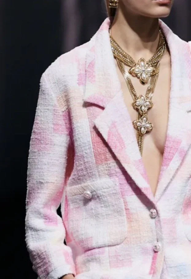 Chanel 23ss new pink woolen jacket - Image 2