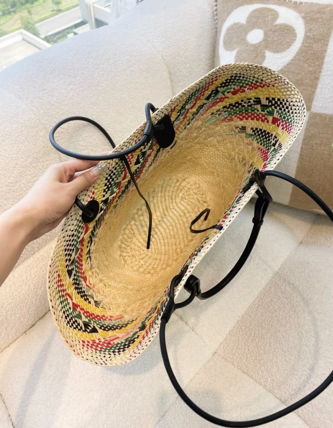 Loewe colorful woven bag - Image 3