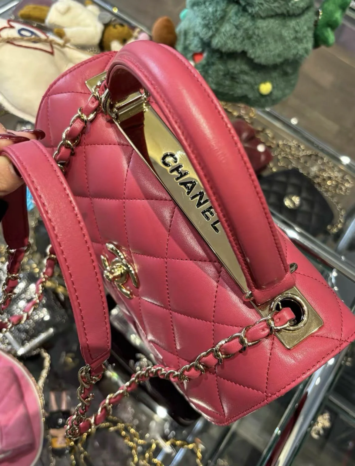 Chanel pink coco handle medium size - Image 4
