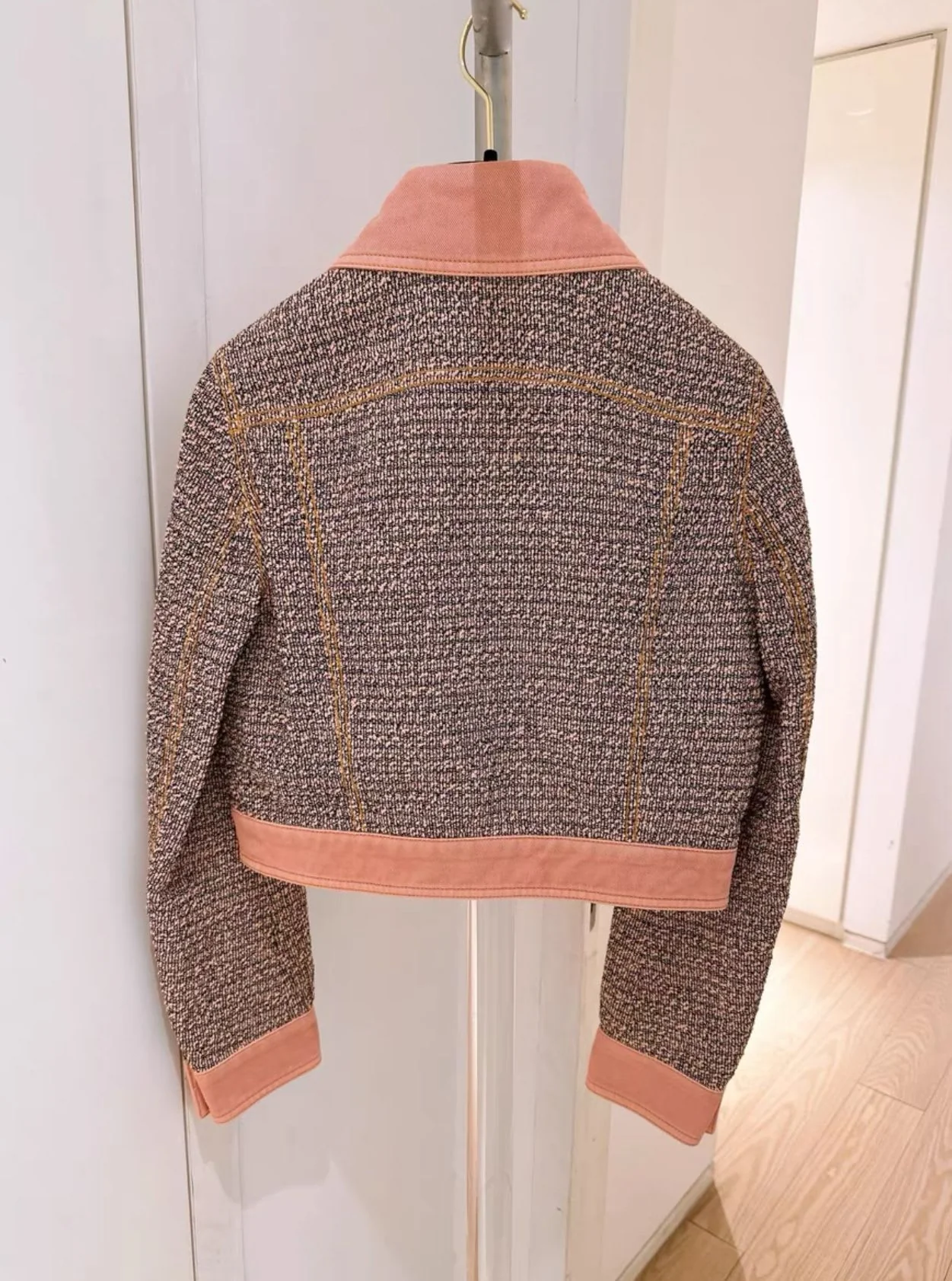 Chanel orange and pink tweed jacket - Image 4
