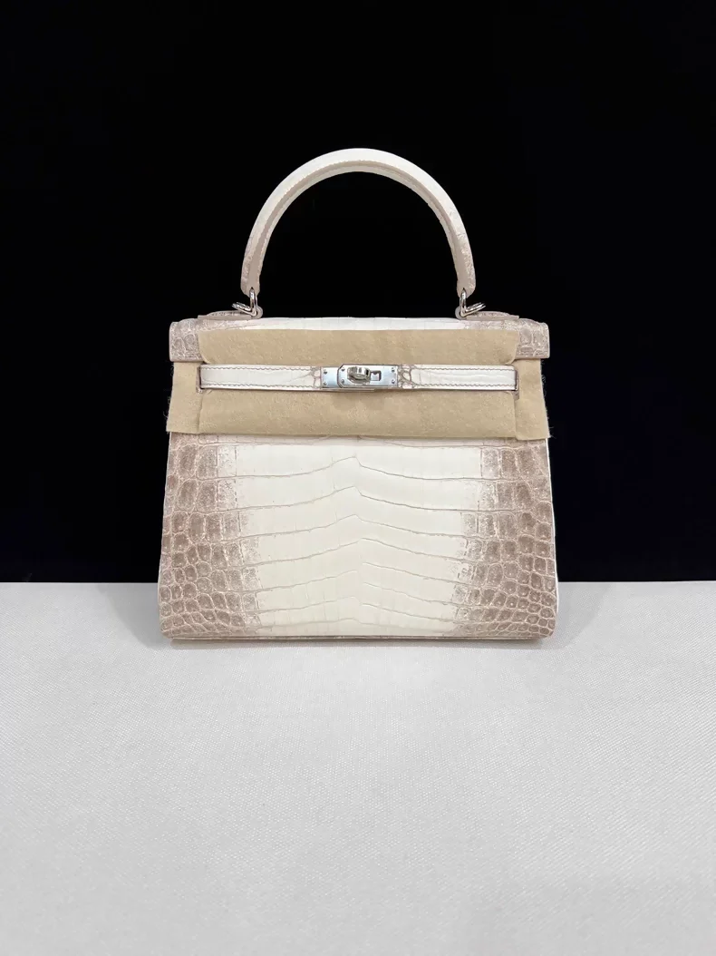 Hermes Kelly 25 Himalayan crocodile leather palladium hardware - Image 2