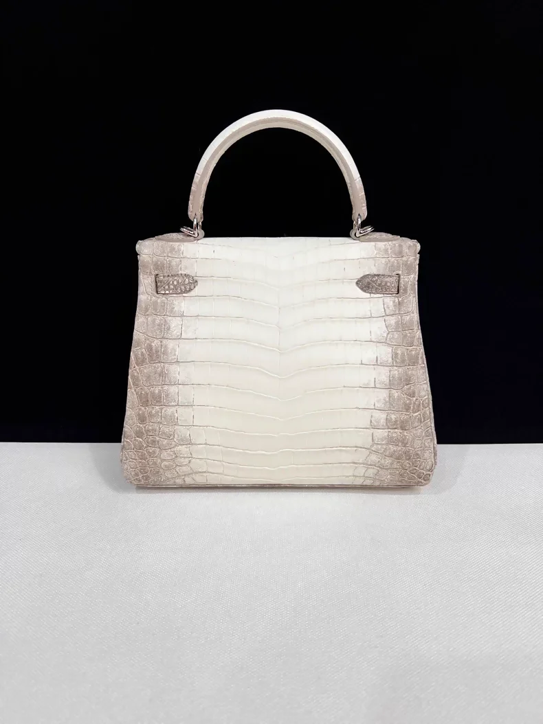 Hermes Kelly 25 Himalayan crocodile leather palladium hardware - Image 3